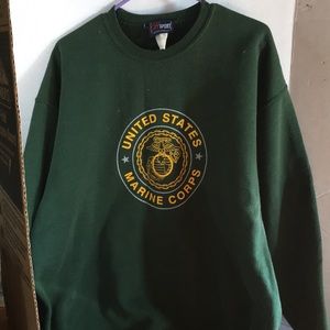 United States Marine Corp Green Sweatshirt Mens XL
